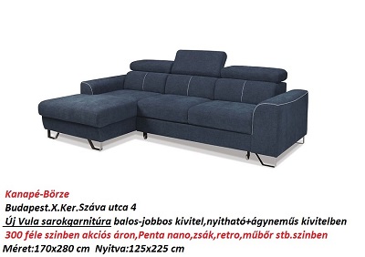 Bőr-börze vula sarokgarnitúra